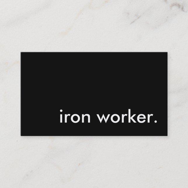 iron worker. business card (Front)