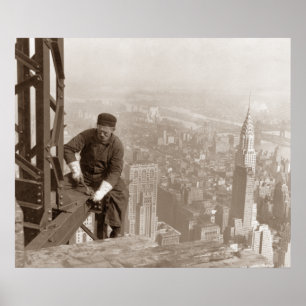 Iron Worker Empire State Building 1930 Poster