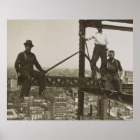 Iron Workers Vintage NYC Building Skyscraper