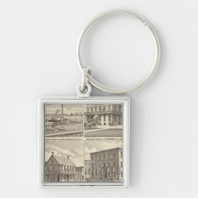 Iron Works, hotels & residences in Port Washington Keychain (Front)