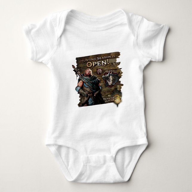 Ironbeard McCullough, Hunting season is open! Baby Bodysuit (Front)