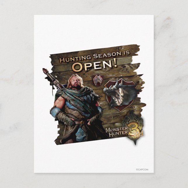 Ironbeard McCullough, Hunting season is open! Postcard (Front)