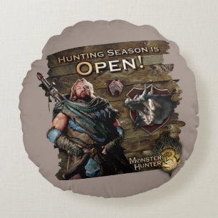 Ironbeard McCullough, Hunting season is open! Round Pillow