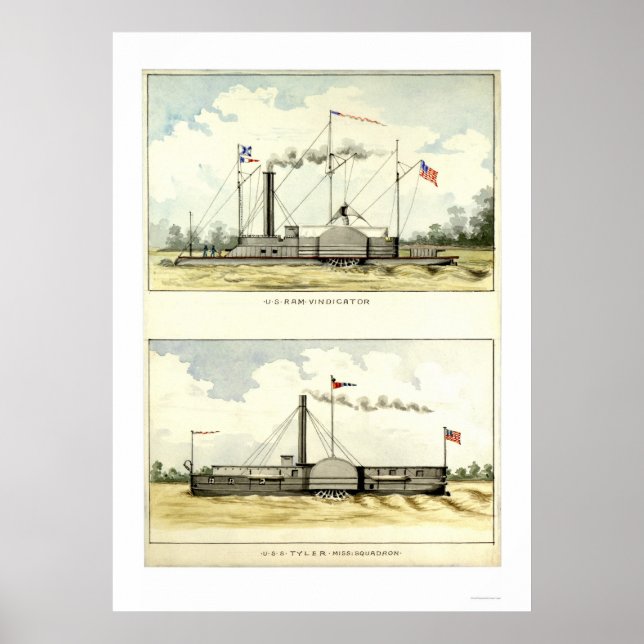 Ironclad Vindicator by D.M.N. Stouffer in 1864 Poster (Front)