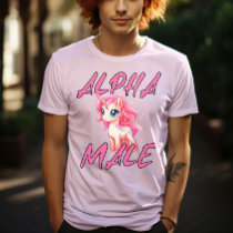 Ironic Alpha Male Cute Pink Unicorn Sarcastic T-Shirt