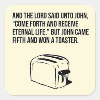 Ironic Christian salvation sticker