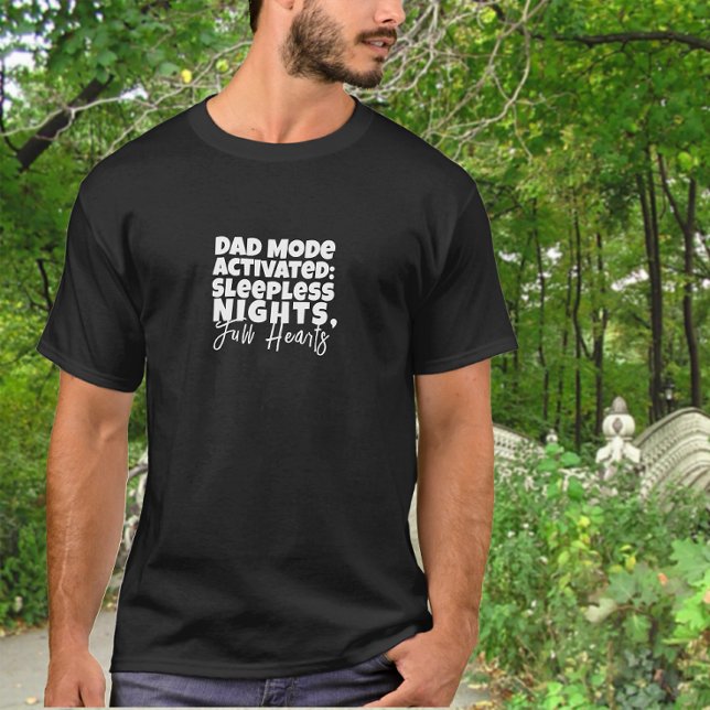 Ironic First Father’s Day Tee white letter humor (Creator Uploaded)