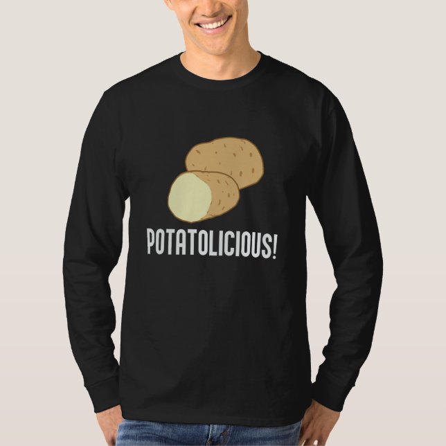 Ironic Potatoe Quote Hobby Chef Potatolicious T-Shirt (Front)