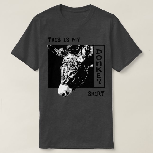 Ironic Saying Donkey Funny Mule Farm Animal Pullov T-Shirt (Design Front)