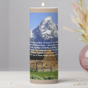 Ironies of Life Inspirational Pillar Candle