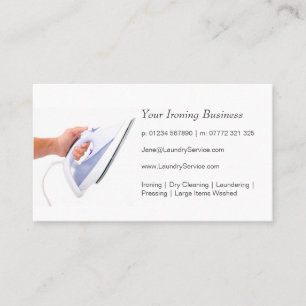 Ironing / Laundry Service Business Card