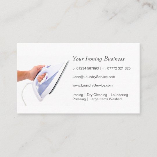 Ironing / Laundry Service Business Card