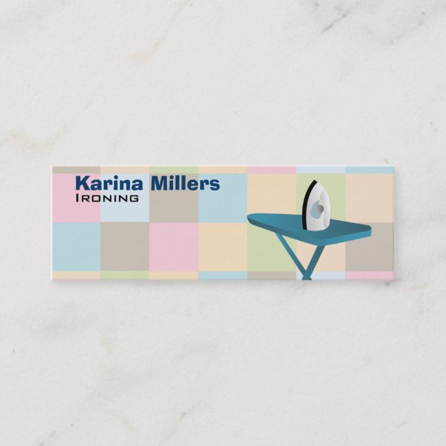 Ironing Service Skinny Business Cards (Front)