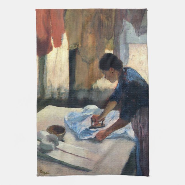 Ironing Woman Degas Kitchen Towel (Vertical)