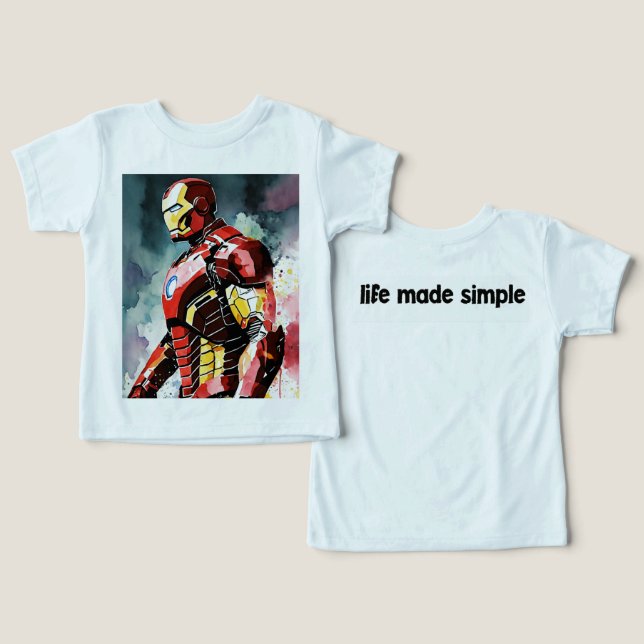 Ironman Baby t shirt (Design Front & Back)