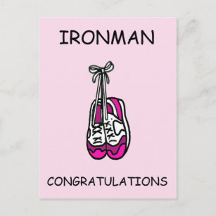 Ironman Congratulations for Her Postcard