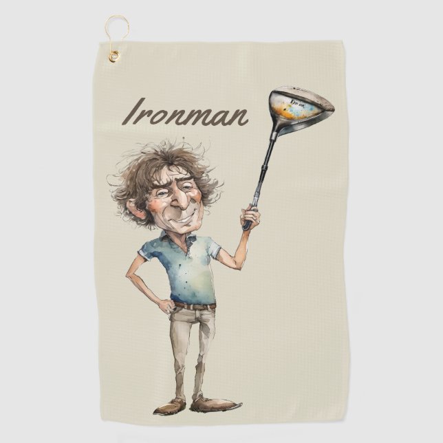 Ironman Golfer  Golf Towel (Front)