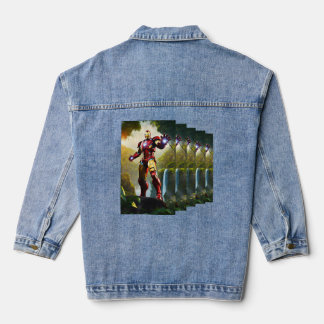 Ironman Printed Casual Denim Jacket
