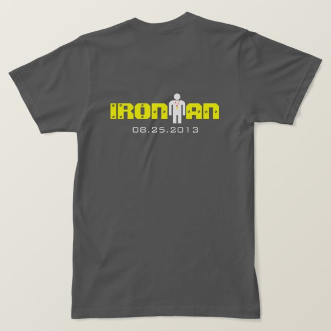 IRONMAN T-shirt with Event Date and Athlete's Name Zazzle