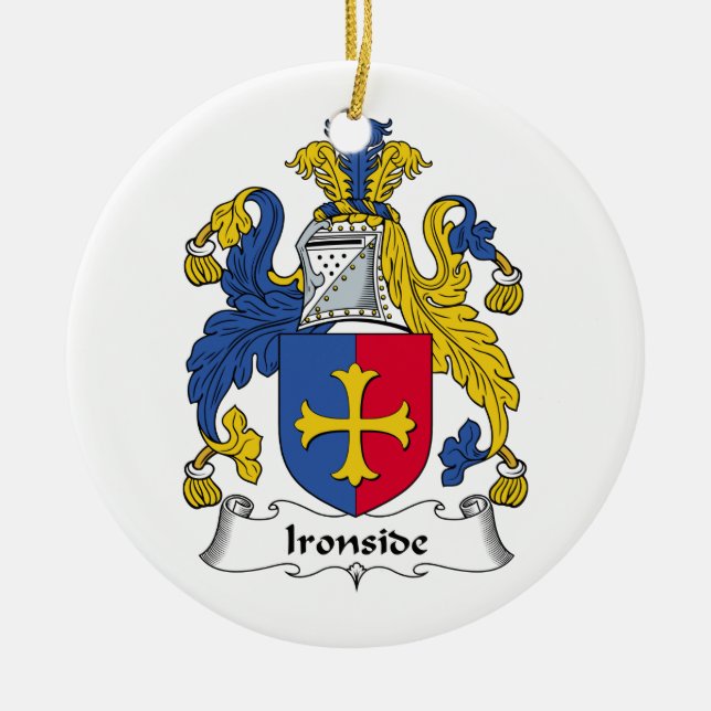 Ironside Family Crest Ceramic Ornament (Front)