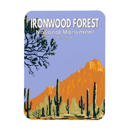 Ironwood Forest National Monument Arizona Vintage  Magnet