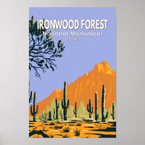 Ironwood Forest National Monument Arizona Vintage  Poster