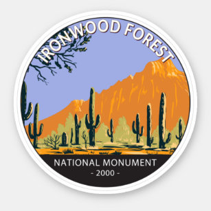 Ironwood Forest National Monument Vintage Circle Sticker