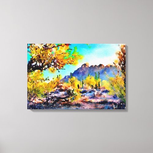 Ironwood Forest National Monument _ Watercolor Canvas Print
