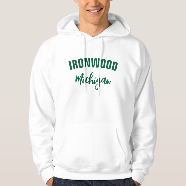 Ironwood Michigan Printed Hoodie (Front)