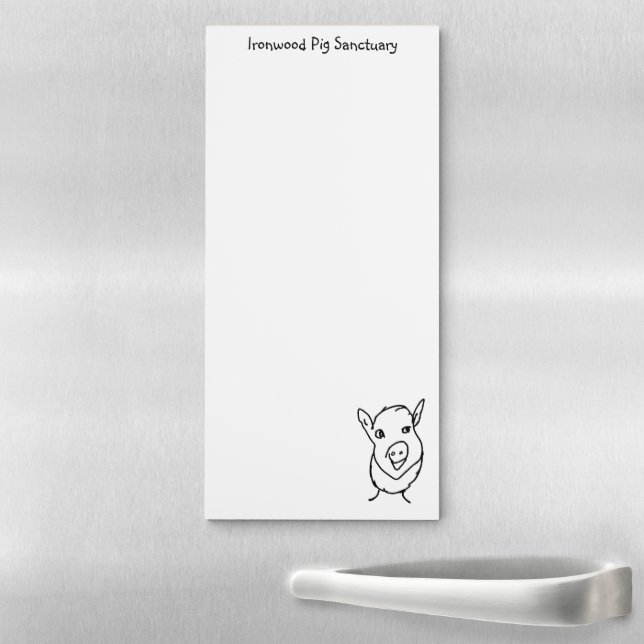 Ironwood Pig Sanctuary Logo Magnetic Notepad (In Situ)