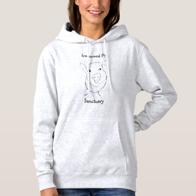 Ironwood Pig Sanctuary Logo T-shirt Hoodie (Front)