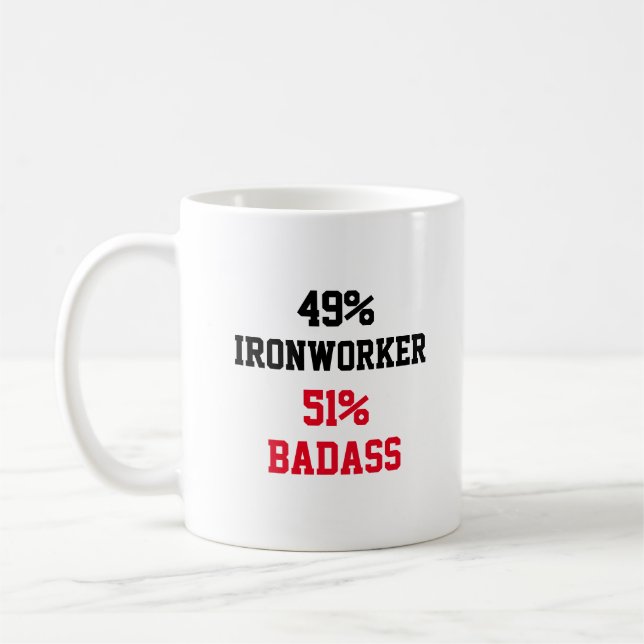 Ironworker Badass Coffee Mug (Left)