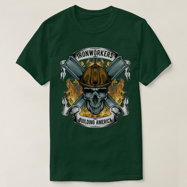Ironworkers Building America  T-Shirt (Design Front)