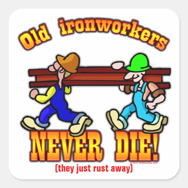 Ironworkers Square Sticker (Front)
