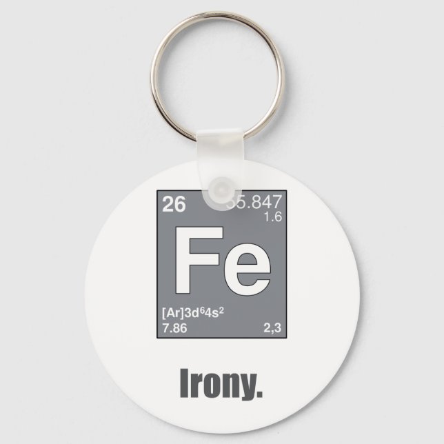 Irony Keychain (Front)