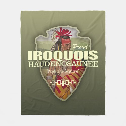 Iroquois arrowhead fleece blanket