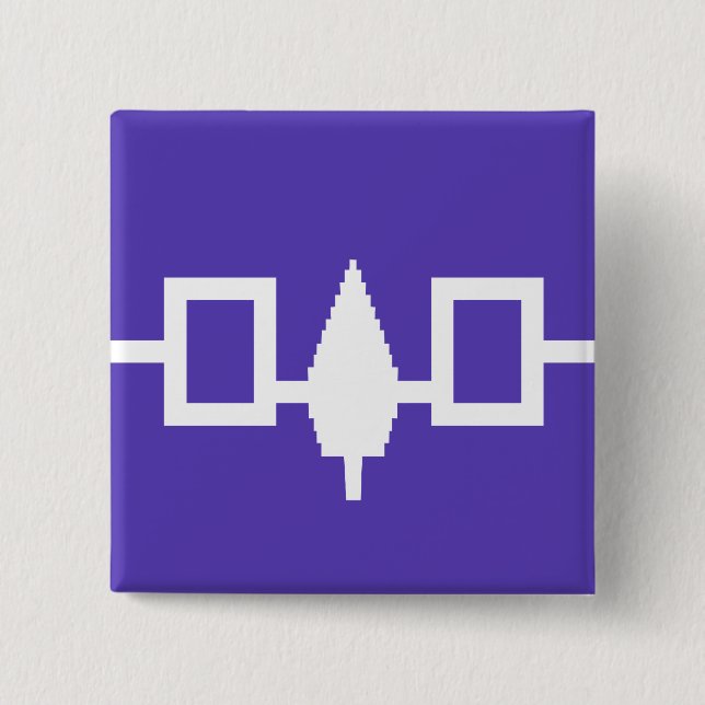 Iroquois Confederacy flag Pinback Button (Front)