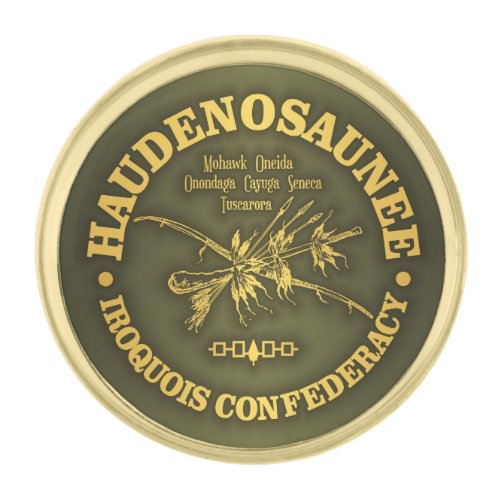 Iroquois Confederacy Haudenosaunee Gold Finish Lapel Pin