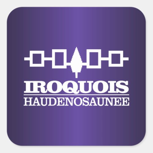 Iroquois Haudenosaunee Square Sticker