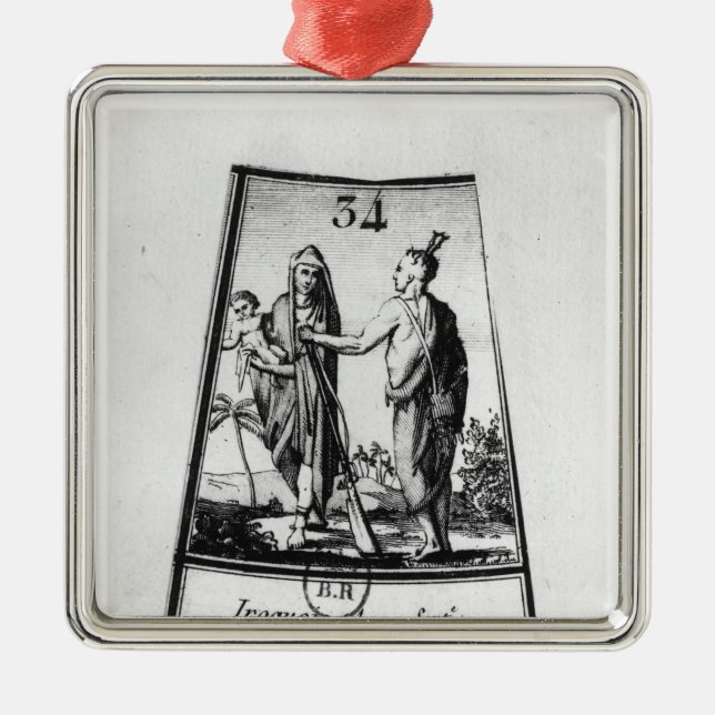 Iroquois Indians Metal Ornament (Front)