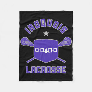 Iroquois Lacrosse Lax Sticks And Flag Fleece Blanket