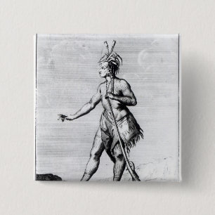 Iroquois Man, inhabitant of Canada Pinback Button