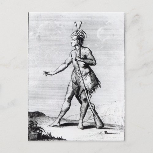 Iroquois Man inhabitant of Canada Postcard