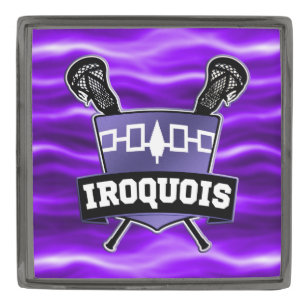 Iroquois Nation Lacrosse Logo Gunmetal Finish Lapel Pin