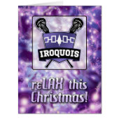 Iroquois Nation Lacrosse Shield Christmas Card (Front)