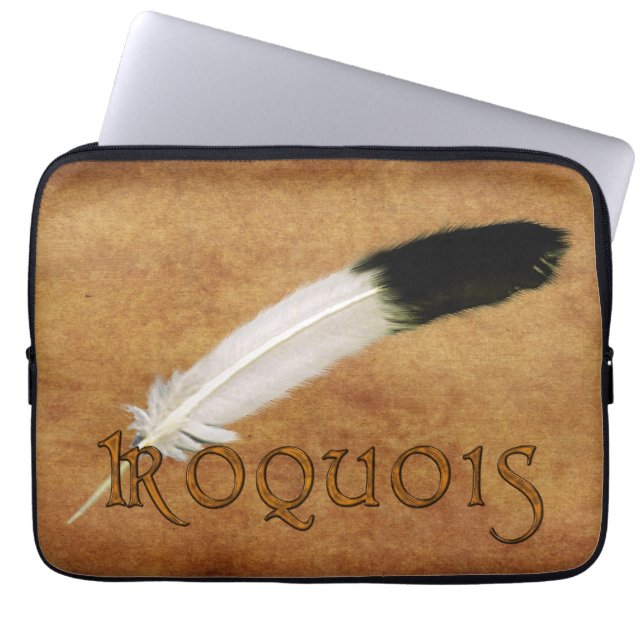 IROQUOIS Native American Feather Laptop Sleeve (Front)
