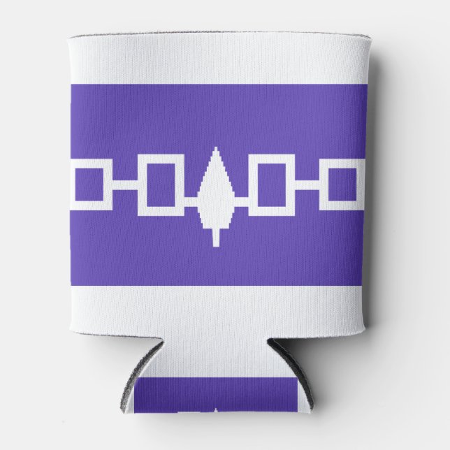 Iroquois Native American Flag Can Cooler (Front)