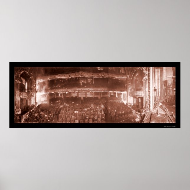 Iroquois Theater Fire Photo 1903 Poster (Front)
