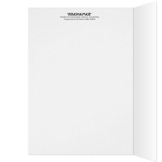 IRRASHAIMASE Chow papercut (Inside (Left))