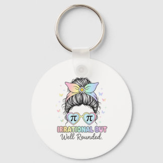 Irrational But Well Round Pi Number Math Teacher M Keychain
